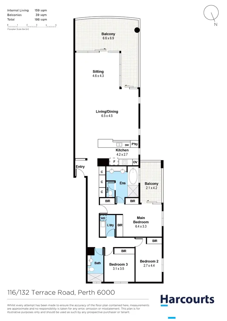 Floorplan of Homely apartment listing, 116/132 Terrace Road, Perth WA 6000