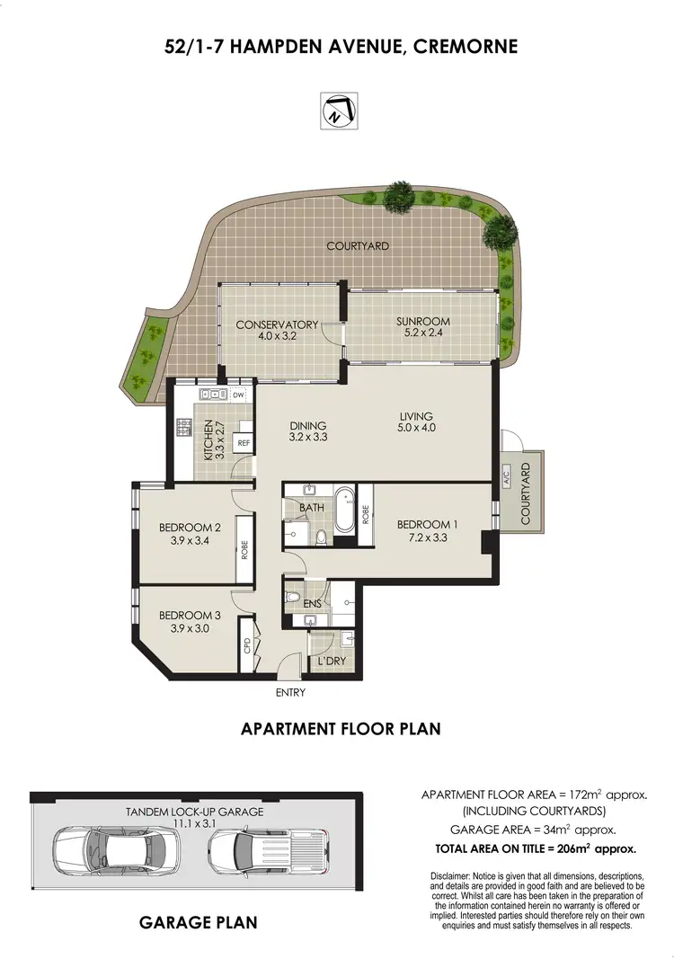 Floorplan of Homely apartment listing, 52/1-7 Hampden Avenue, Cremorne NSW 2090