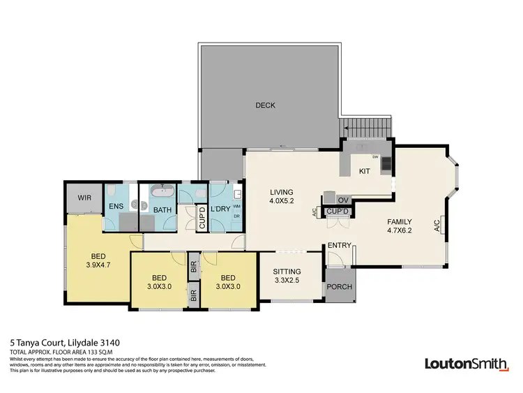Floorplan of Homely house listing, 5 Tanya Court, Lilydale VIC 3140