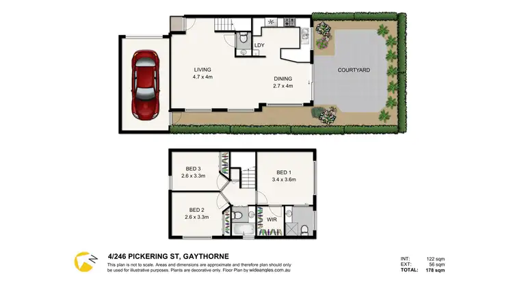 Floorplan of Homely townhouse listing, 4/246 Pickering Street, Gaythorne QLD 4051