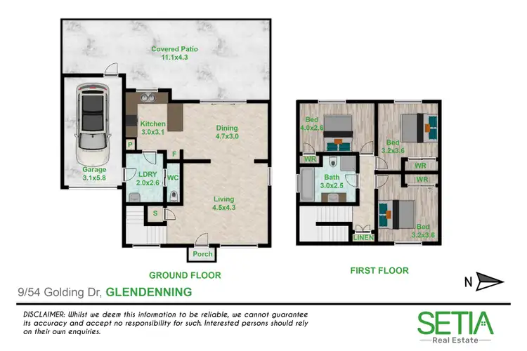 Floorplan of Homely townhouse listing, 9/54 Golding Drive, Glendenning NSW 2761