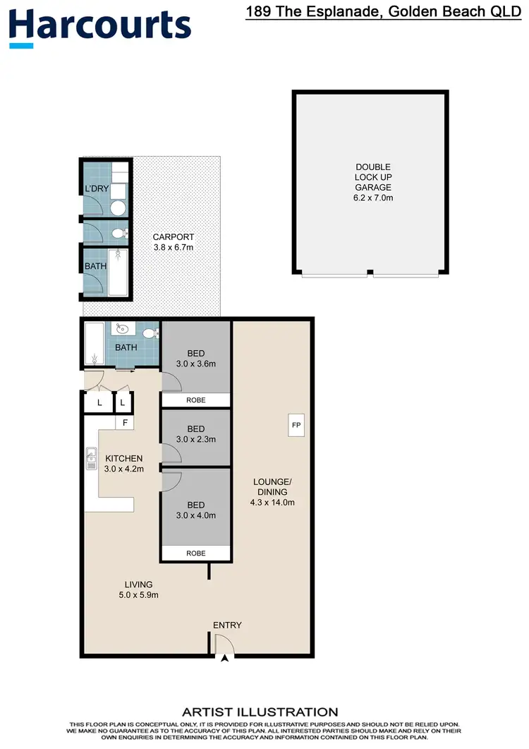 Floorplan of Homely house listing, 189 Esplanade, Golden Beach QLD 4551