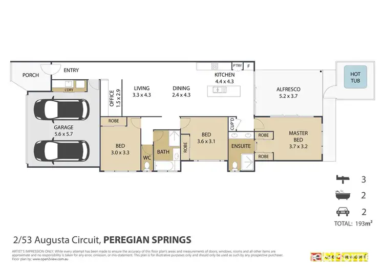 Floorplan of Homely house listing, 2/53 Augusta Circuit, Peregian Springs QLD 4573