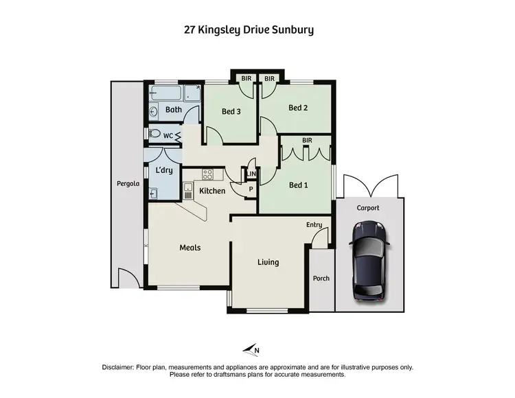 Floorplan of Homely house listing, 27 Kingsley Drive, Sunbury VIC 3429