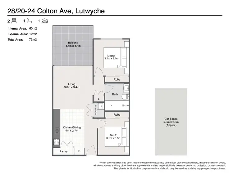 Floorplan of Homely unit listing, 28/20-24 Colton Avenue, Lutwyche QLD 4030