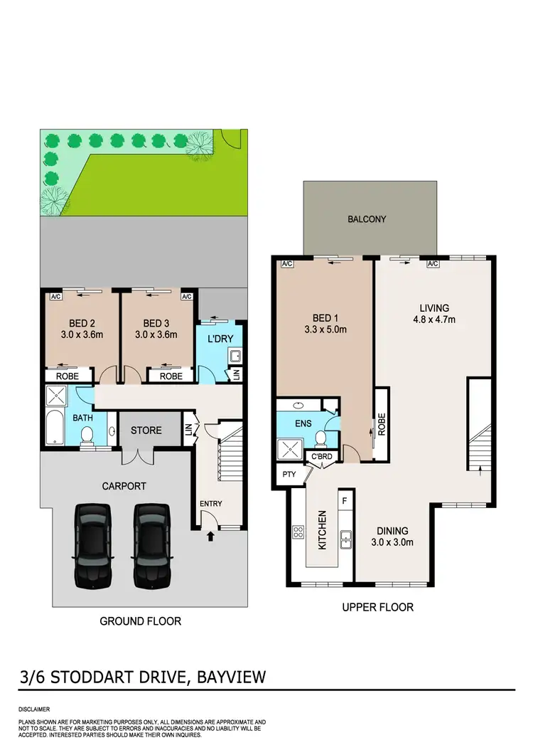 Floorplan of Homely townhouse listing, 3/6 Stoddart Drive, Bayview NT 820