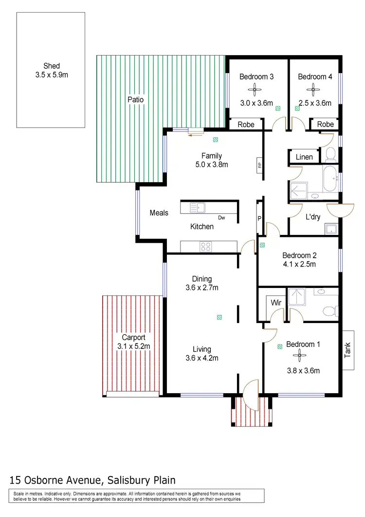 Floorplan of Homely house listing, 15 Osborne Avenue, Salisbury Plain SA 5109