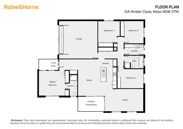 Floorplan of Homely house listing, 11a Amber Close, Kelso NSW 2795