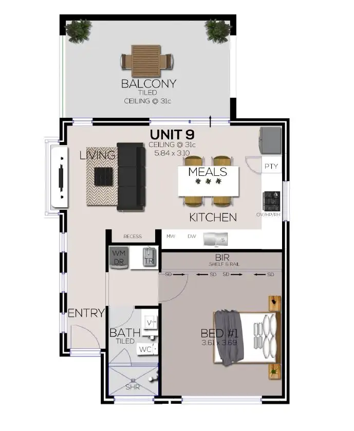 Floorplan of Homely apartment listing, 9/13 Belcastro Way, Madeley WA 6065