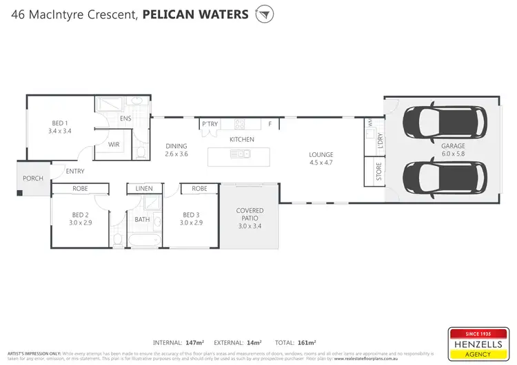 Floorplan of Homely house listing, 46 Macintyre Crescent, Pelican Waters QLD 4551