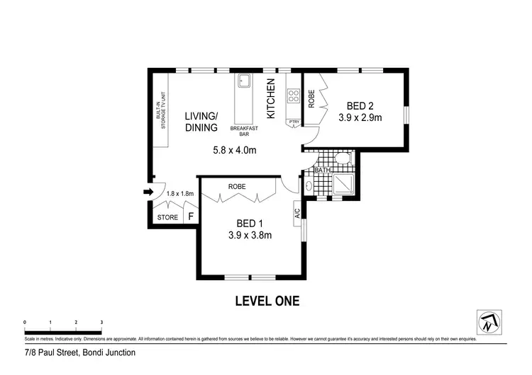 Floorplan of Homely apartment listing, 7/8 Paul Street, Bondi Junction NSW 2022