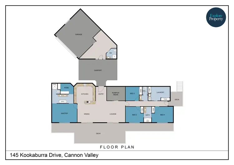 Floorplan of Homely house listing, 145 Kookaburra Drive, Cannon Valley QLD 4800