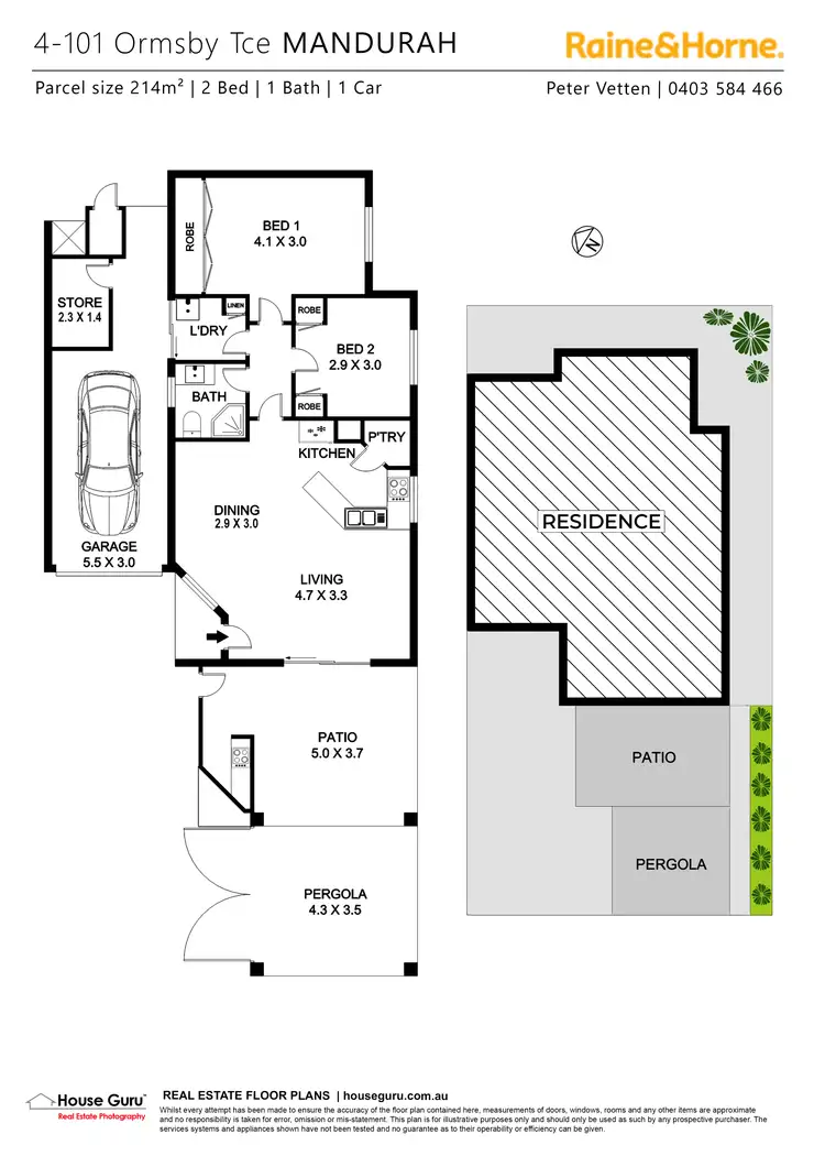 Floorplan of Homely unit listing, 4/101 Ormsby Terrace, Mandurah WA 6210