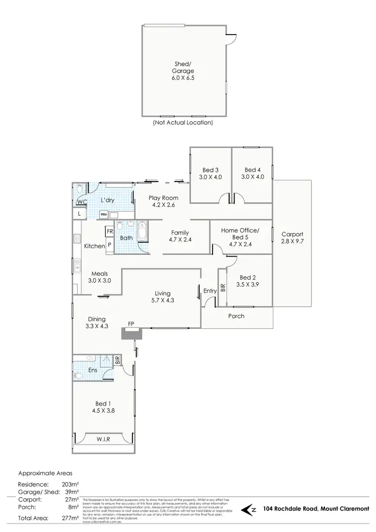 Floorplan of Homely house listing, 104 Rochdale Road, Mount Claremont WA 6010