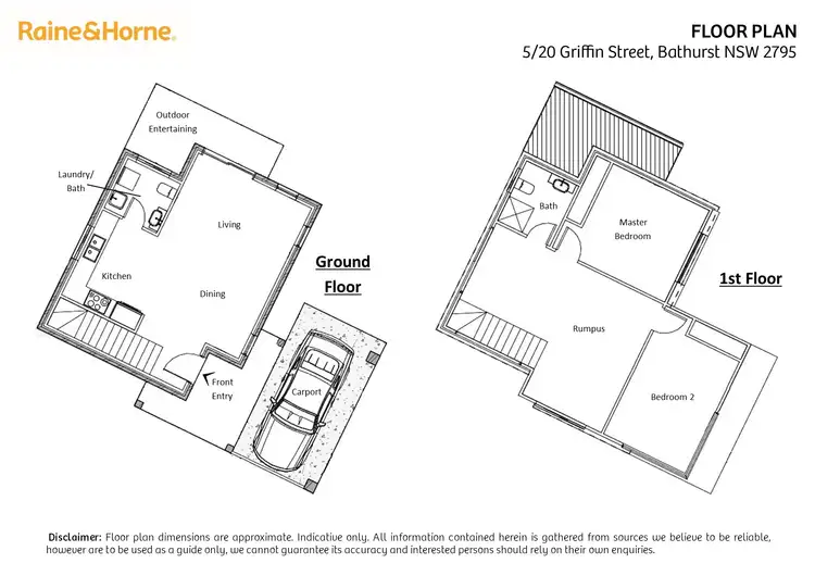 Floorplan of Homely townhouse listing, 5/20 Griffin Street, Mitchell NSW 2795