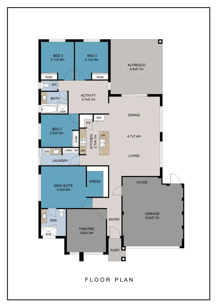 Floorplan of Homely house listing, 18 Coastal Street, Byford WA 6122