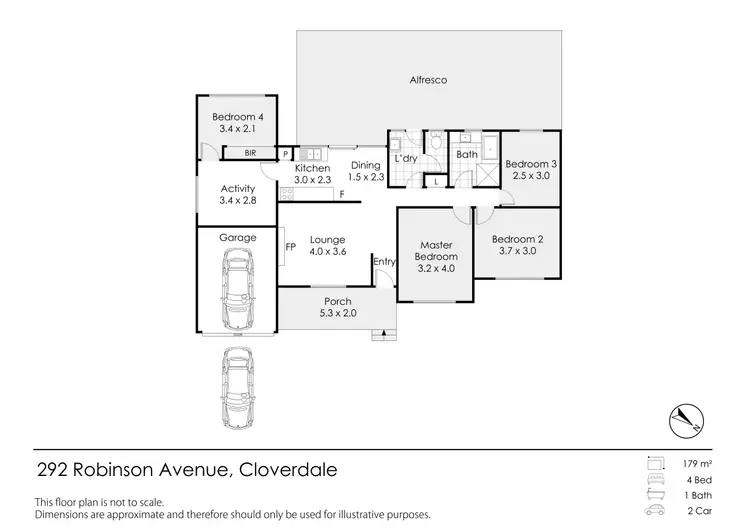 Floorplan of Homely house listing, 292 Robinson Avenue, Cloverdale WA 6105