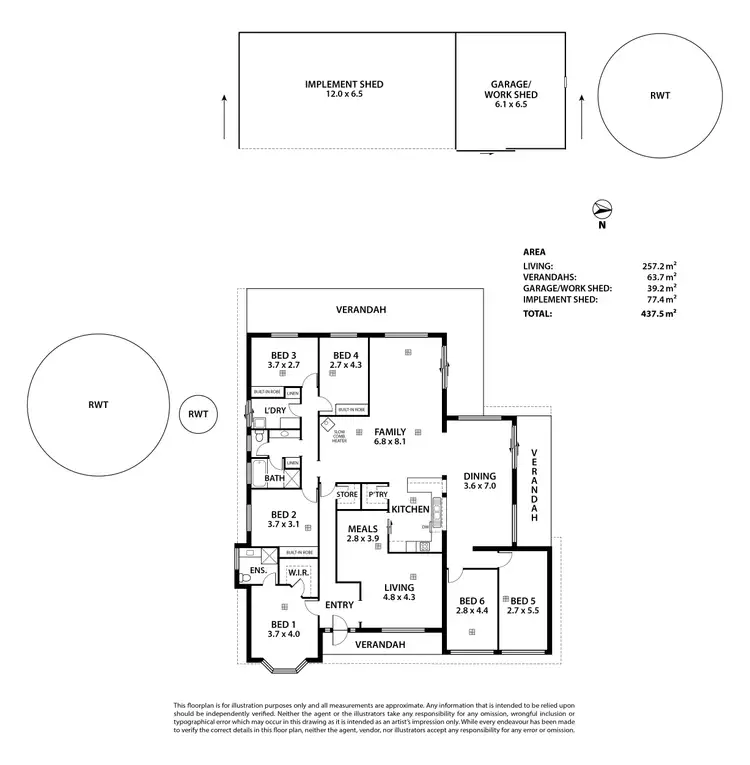 Floorplan of Homely rural property listing, 1420 Callington Road, Woodchester SA 5255