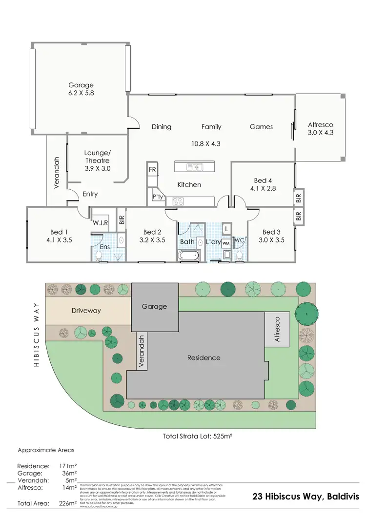 Floorplan of Homely house listing, 23 Hibiscus Way, Baldivis WA 6171