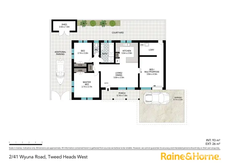 Floorplan of Homely semi-detached listing, 2/41 Wyuna Road, Tweed Heads West NSW 2485