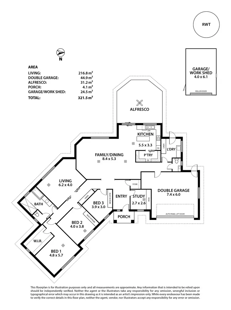 Floorplan of Homely house listing, 11 Parkside Court, Strathalbyn SA 5255