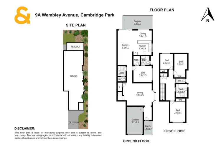 Floorplan of Homely semi-detached listing, 9a Wembley Avenue, Cambridge Park NSW 2747