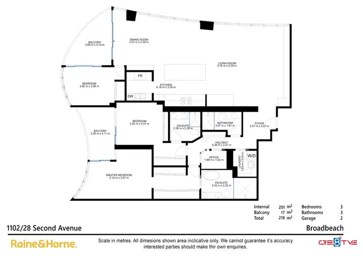Floorplan of Homely apartment listing, 1102/28-30 Second Avenue, Broadbeach QLD 4218