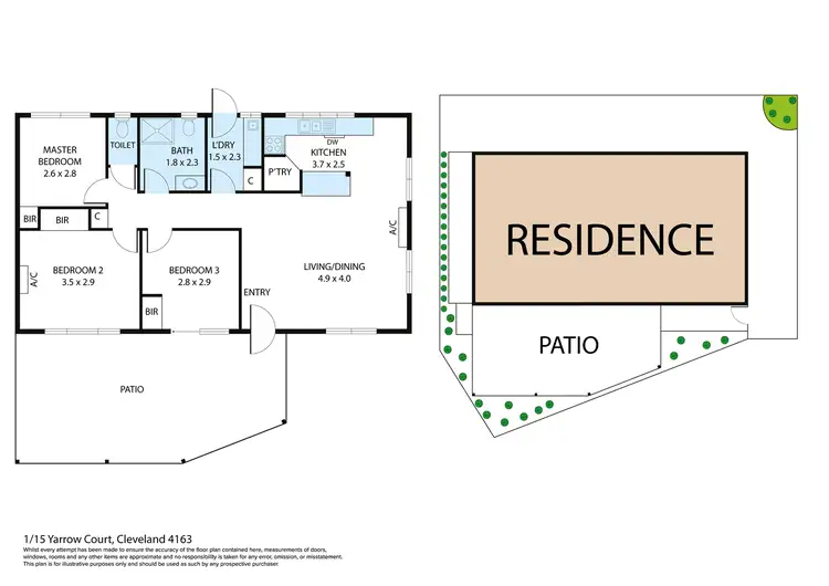 Floorplan of Homely house listing, 1/15 YARROW COURT, Cleveland QLD 4163