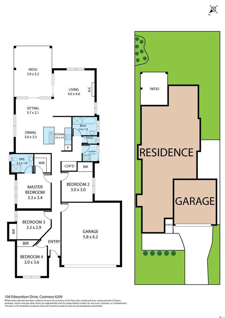 Floorplan of Homely house listing, 104 Edwardson Drive, Coomera QLD 4209