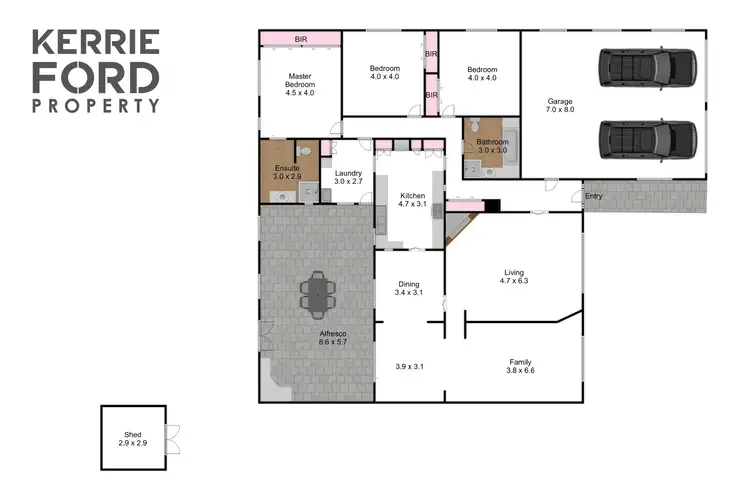 Floorplan of Homely house listing, 17 Nugong Place, Traralgon VIC 3844