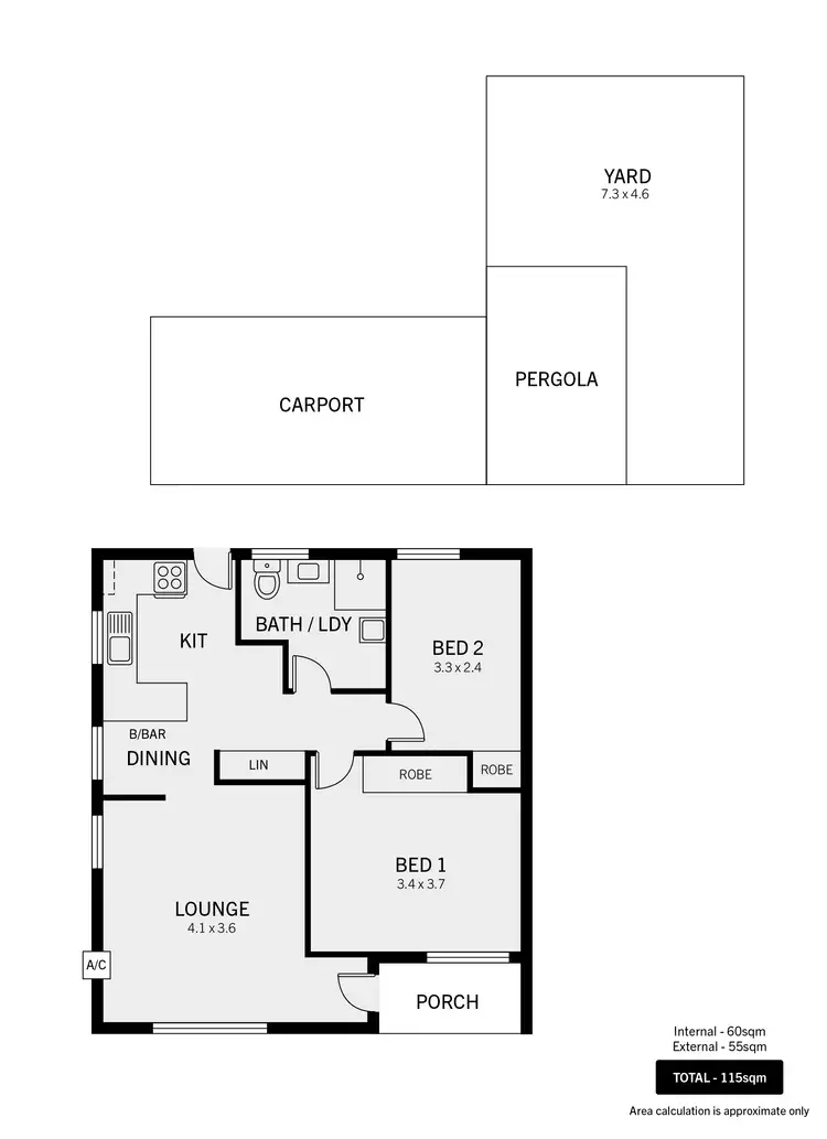Floorplan of Homely unit listing, 1/83 Hawthorndene Drive, Glenalta SA 5052