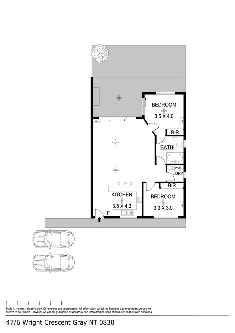 Floorplan of Homely apartment listing, 47/6 Wright Crescent, Gray NT 830