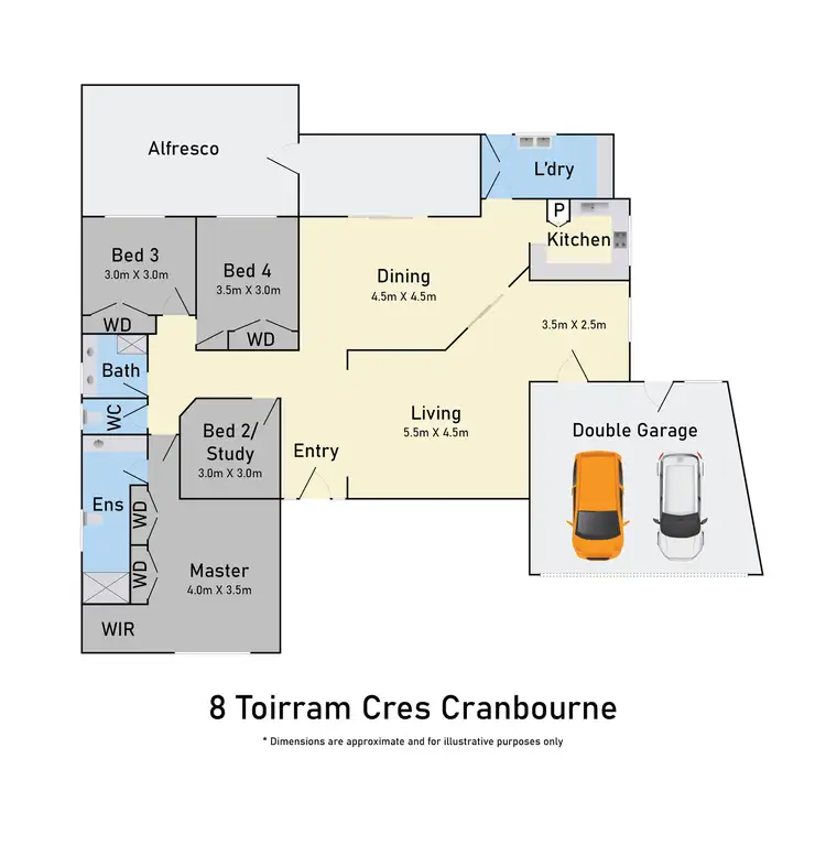 Floorplan of Homely house listing, 8 Toirram Crescent, Cranbourne VIC 3977