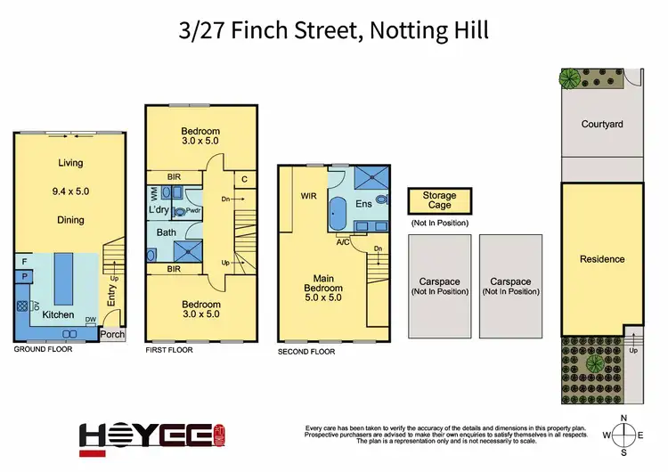 Floorplan of Homely townhouse listing, 3/27 Finch Street, Notting Hill VIC 3168