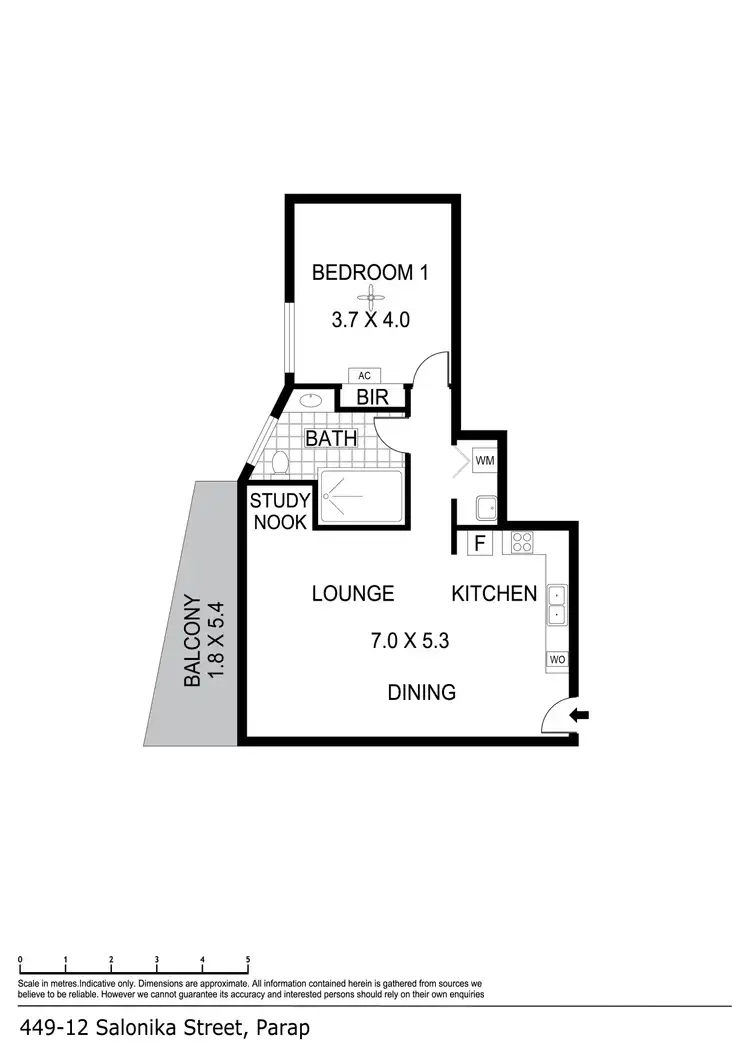 Floorplan of Homely unit listing, 449/12 Salonika Street, Parap NT 820