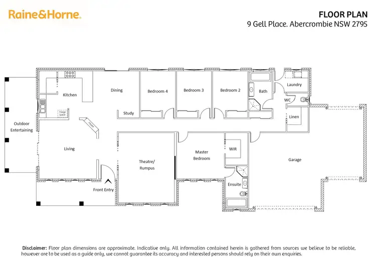 Floorplan of Homely house listing, 9 Gell Place, Abercrombie NSW 2795