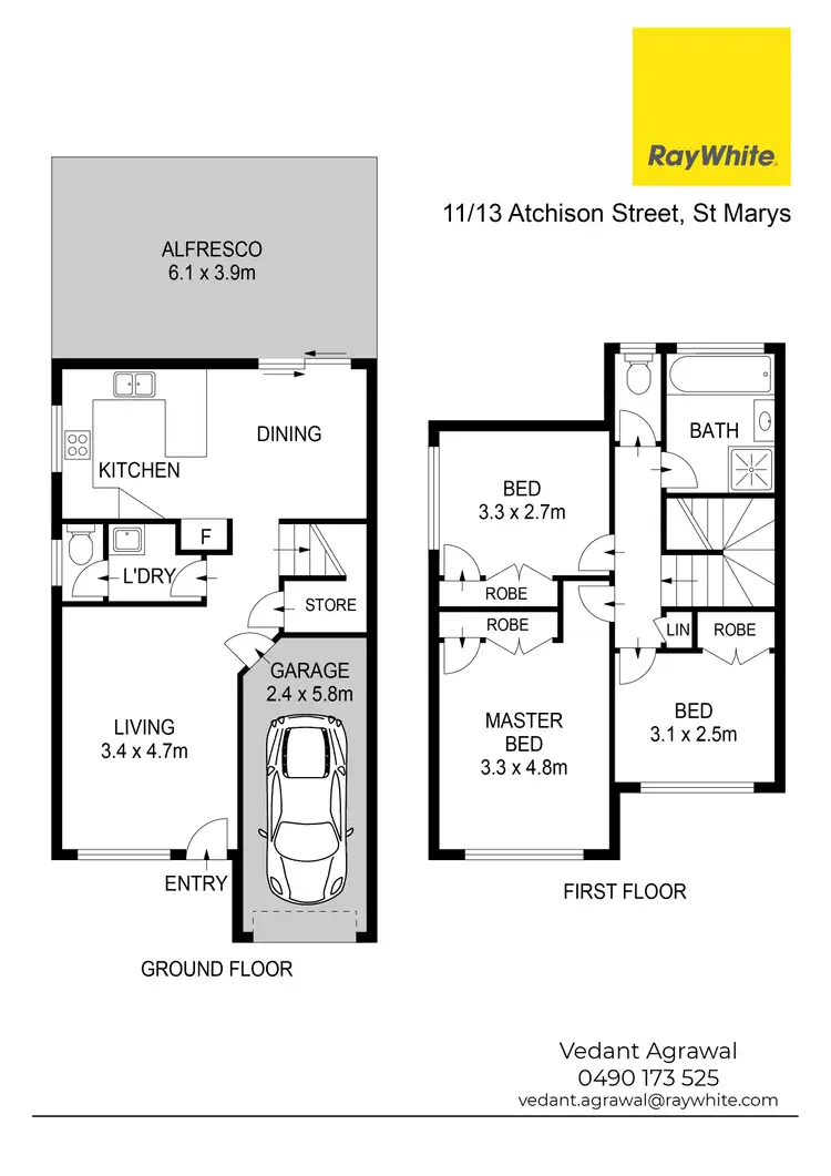 Floorplan of Homely townhouse listing, 11/13 Atchison Street, St Marys NSW 2760