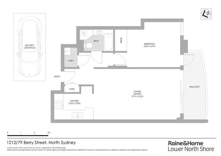 Floorplan of Homely apartment listing, 1212/79-81 Berry Street, North Sydney NSW 2060