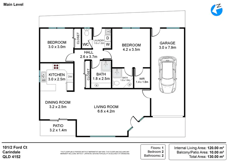 Floorplan of Homely house listing, 101/2 Ford Court, Carindale QLD 4152