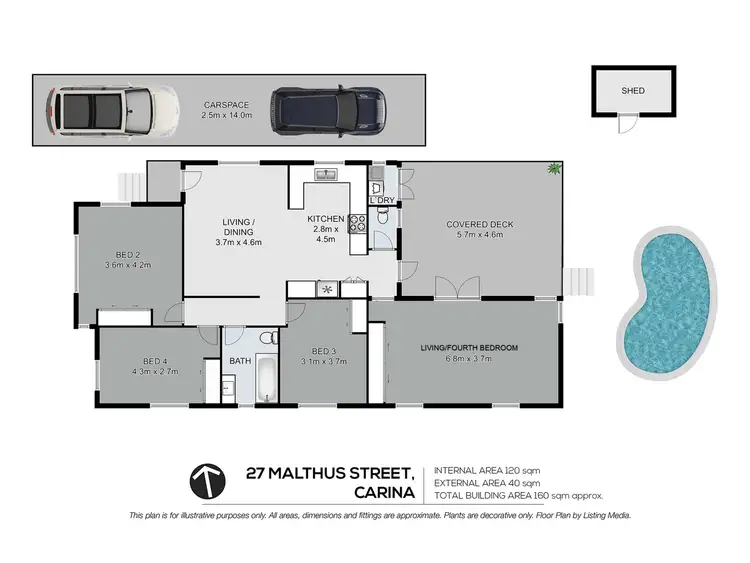 Floorplan of Homely house listing, 27 Malthus Street, Carina QLD 4152