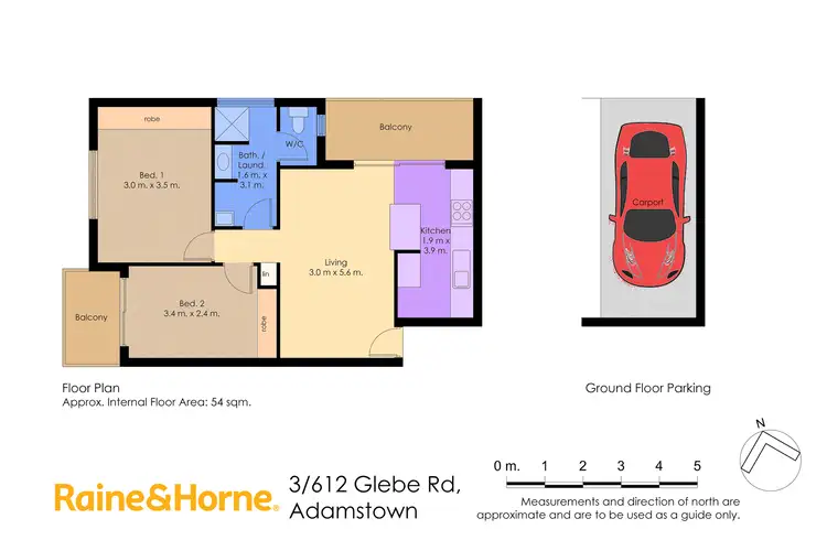 Floorplan of Homely unit listing, 3/612 Glebe Road, Adamstown NSW 2289