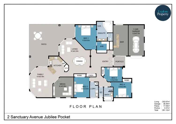 Floorplan of Homely house listing, 2 Sanctuary Avenue, Jubilee Pocket QLD 4802