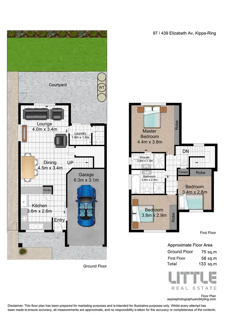 Floorplan of Homely townhouse listing, 97/439 Elizabeth Avenue, Kippa-Ring QLD 4021