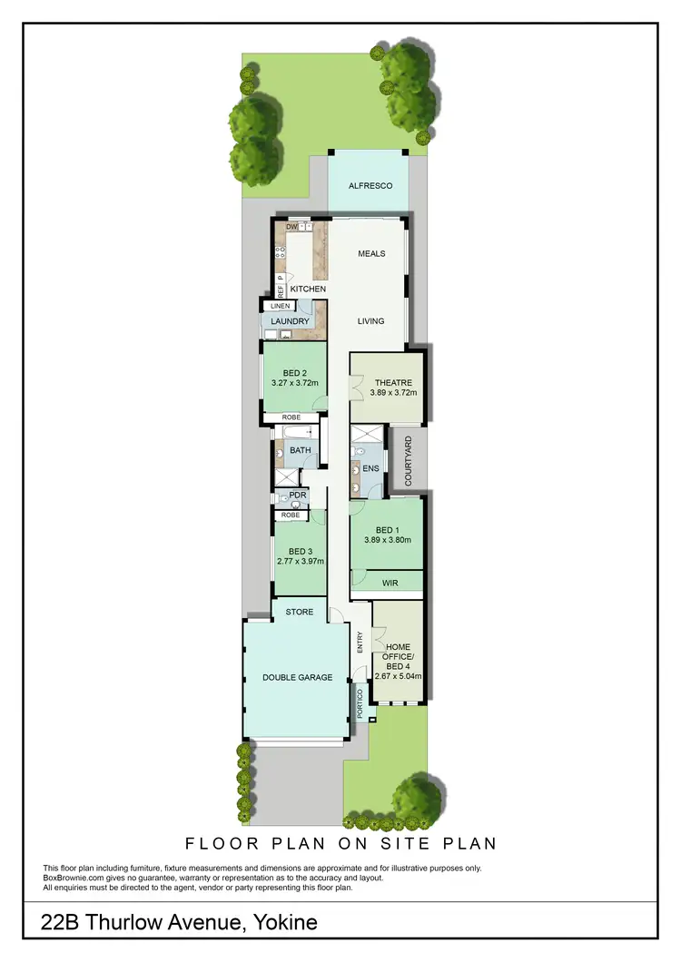 Floorplan of Homely house listing, 22B Thurlow Ave, Yokine WA 6060