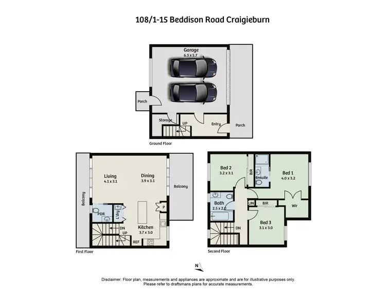 Floorplan of Homely unit listing, 108/1-15 Beddison Road, Craigieburn VIC 3064