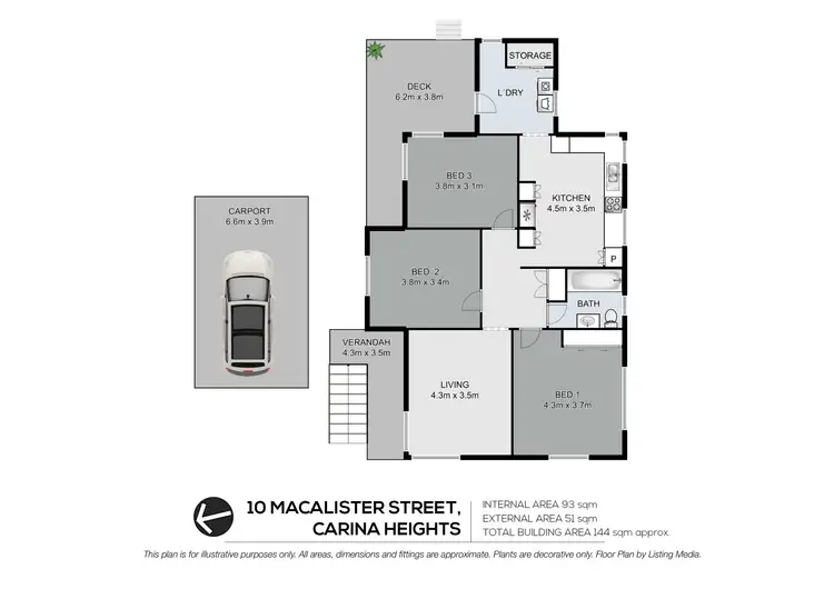 Floorplan of Homely house listing, 10 Macalister Street, Carina Heights QLD 4152