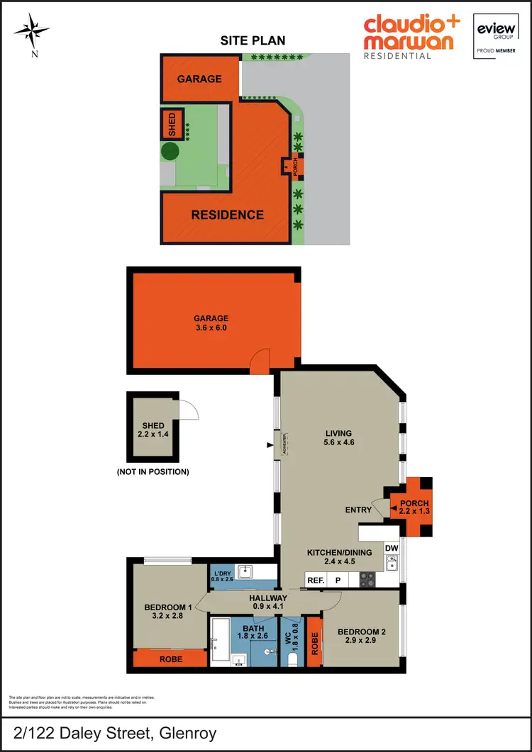 Floorplan of Homely unit listing, 2/122 Daley Street, Glenroy VIC 3046