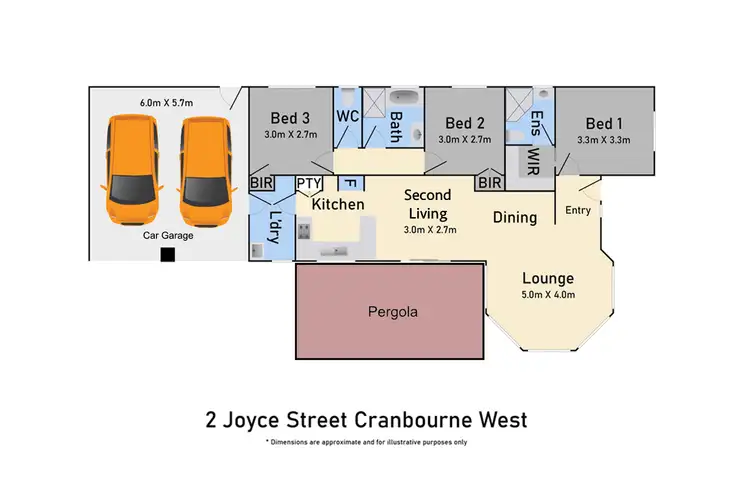 Floorplan of Homely house listing, 2 Joyce Street, Cranbourne West VIC 3977