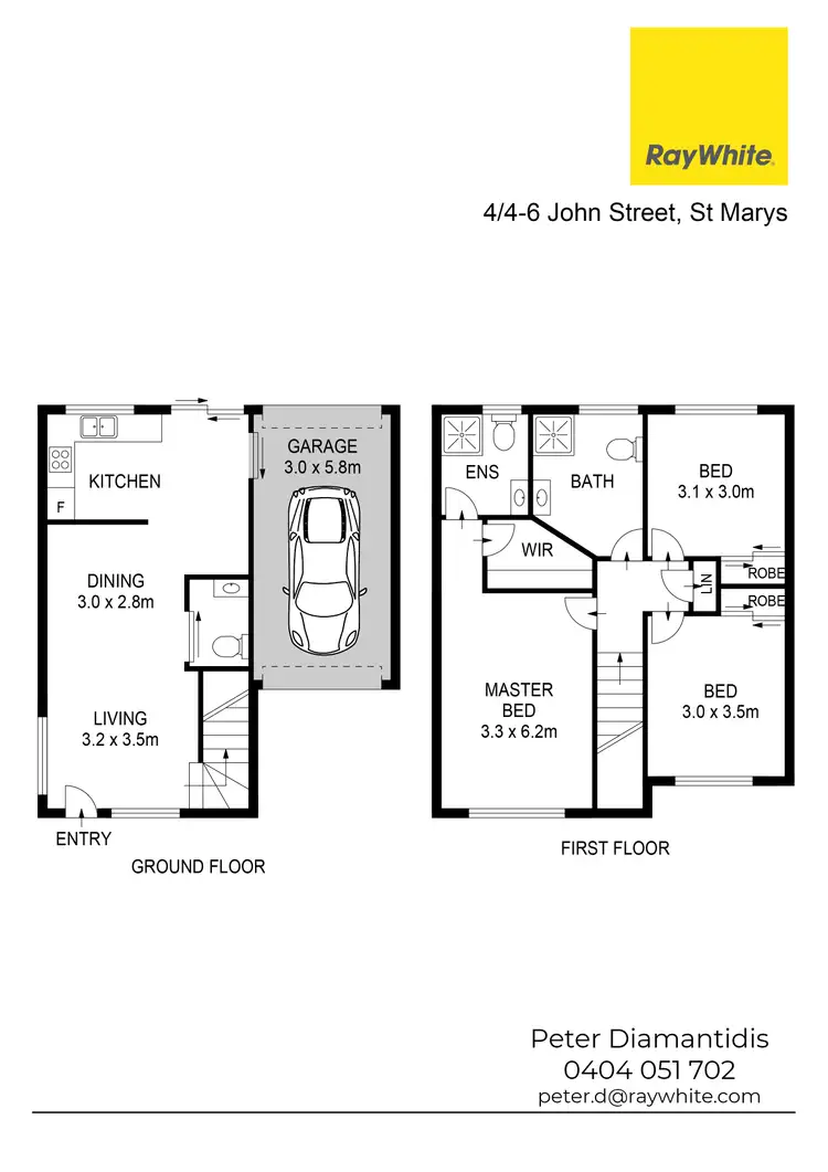Floorplan of Homely townhouse listing, 4/4-6 John Street, St Marys NSW 2760
