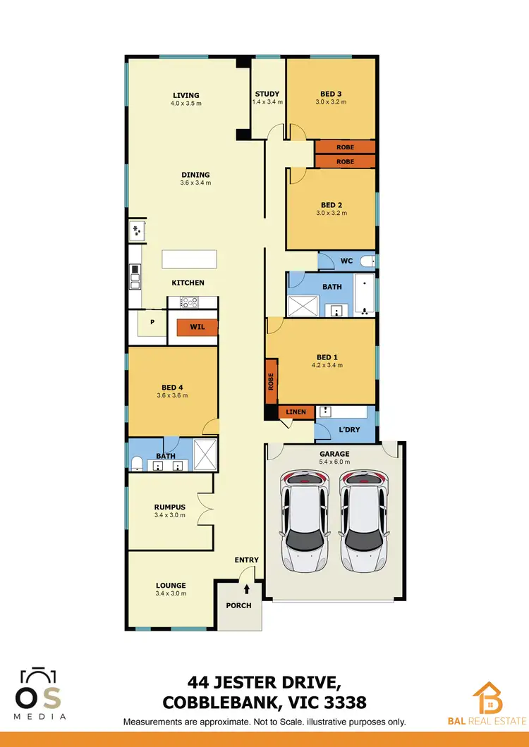 Floorplan of Homely house listing, 44 Jester Drive, Cobblebank VIC 3338